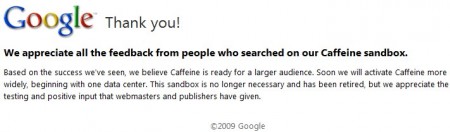 google caffeine